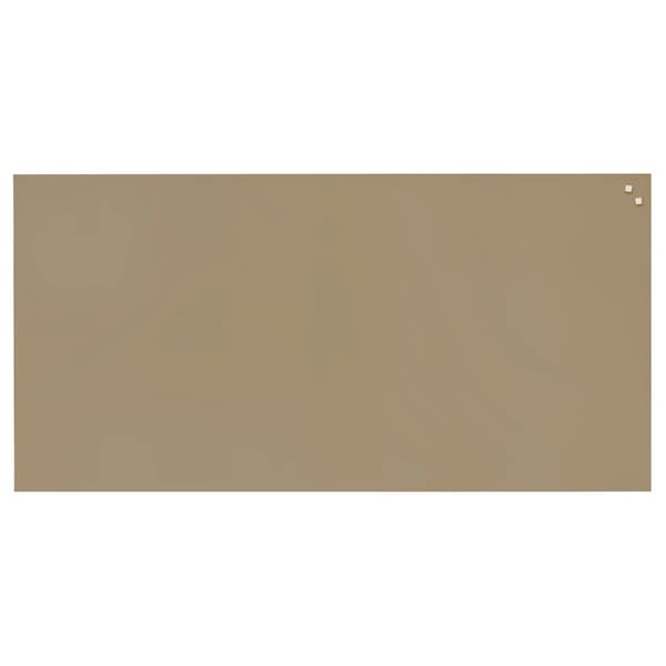 Splashback 100 x 50 cm. Glas med metal bagplade. Beige