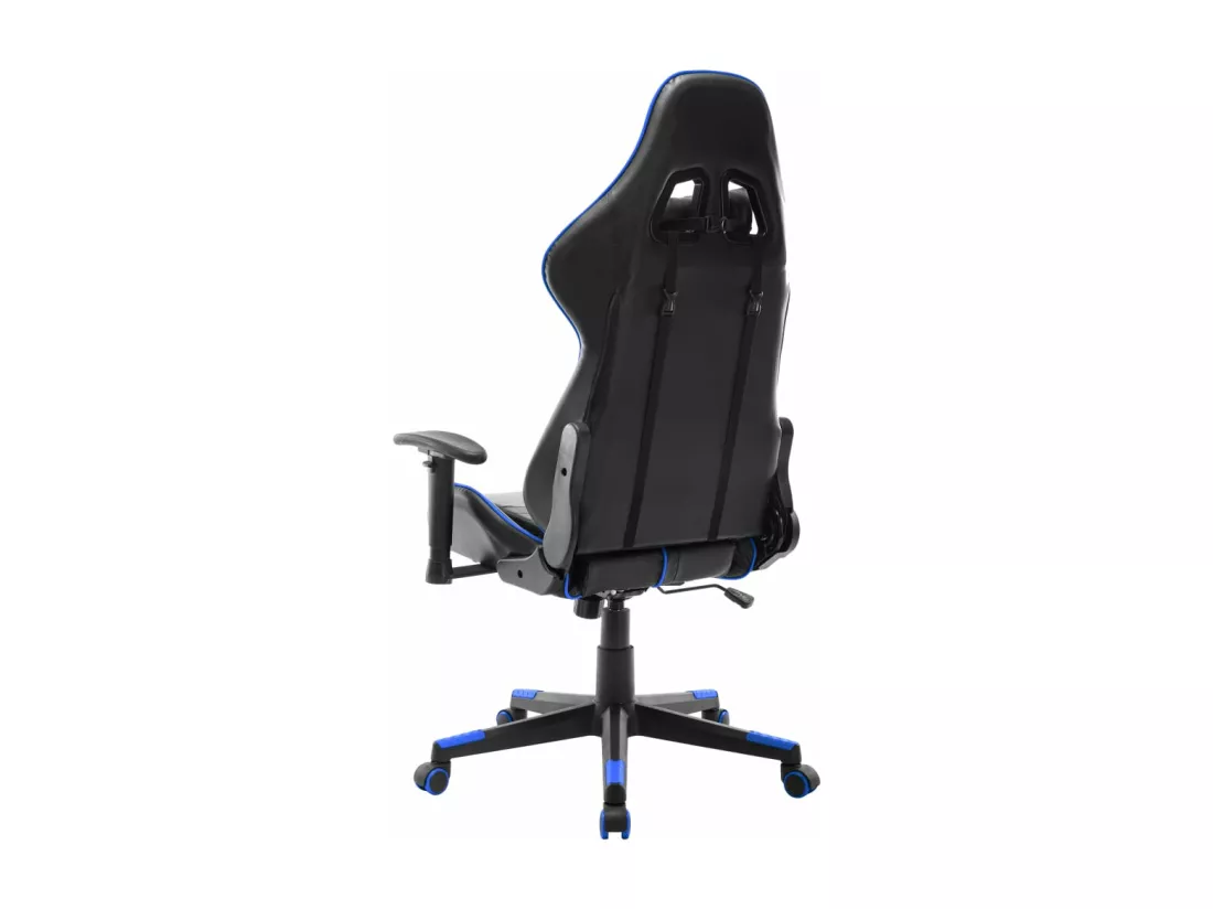 Chaise de jeu Noir et bleu Cuir artificiel