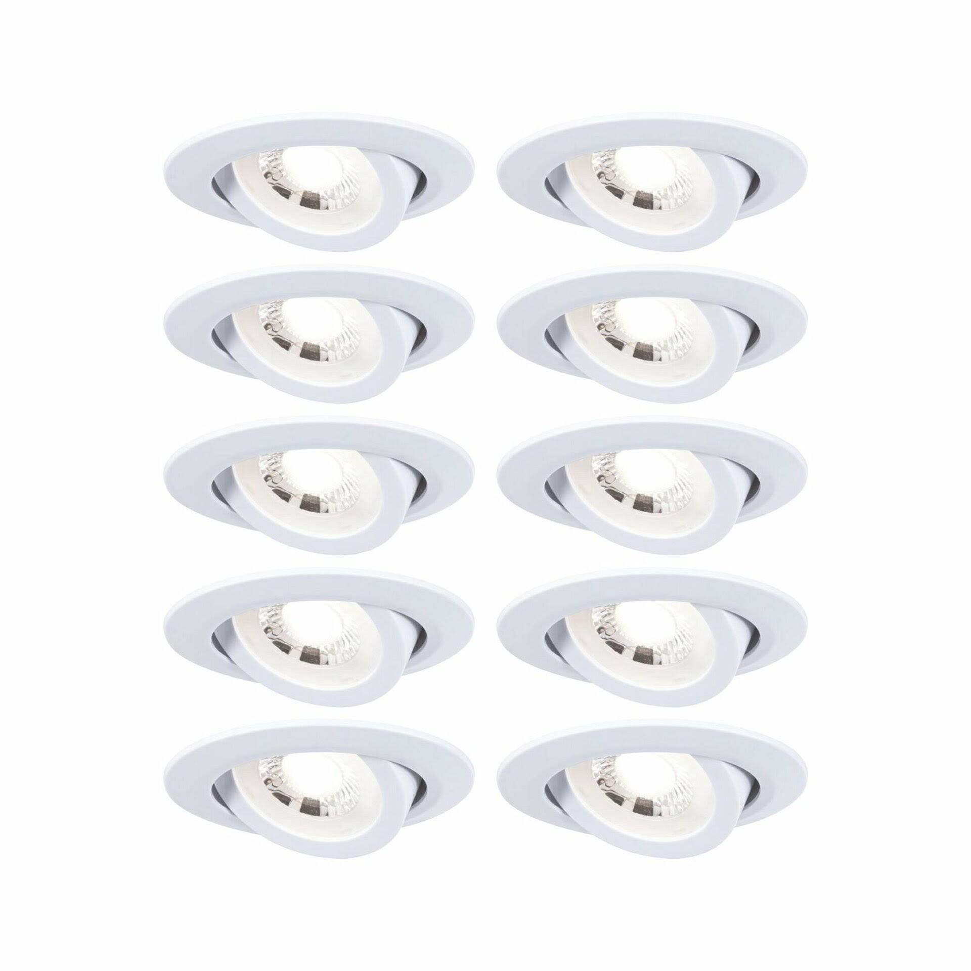 Paulmann LED Einbauleuchte 3-Step-Dim 10er-Pack schwenkbar 82mm