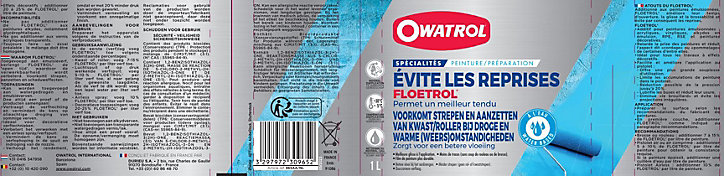 Additif peinture anti-traces 1L Owatrol Floetrol