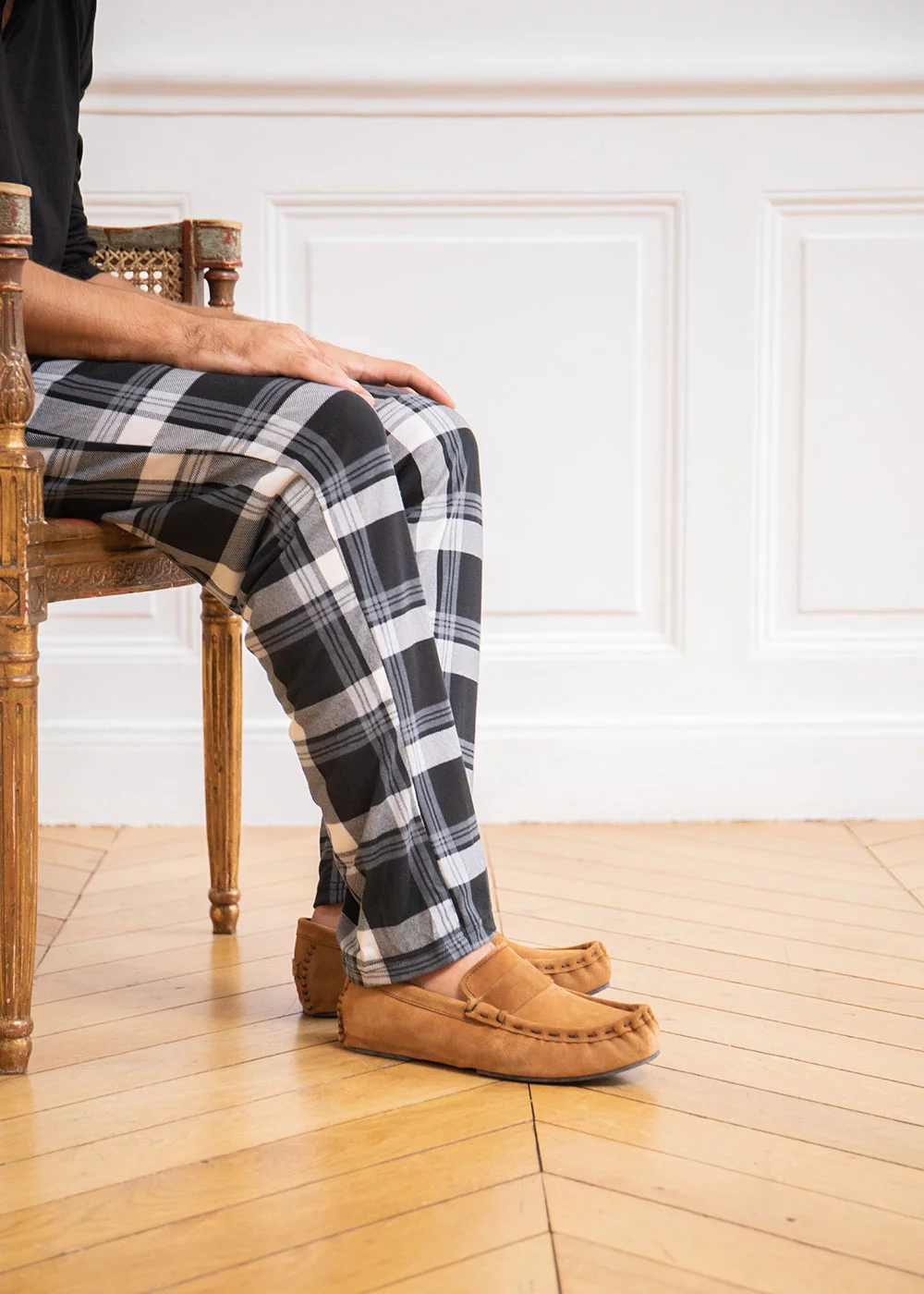 CONFIE SLIPPERS CUIR MARRON