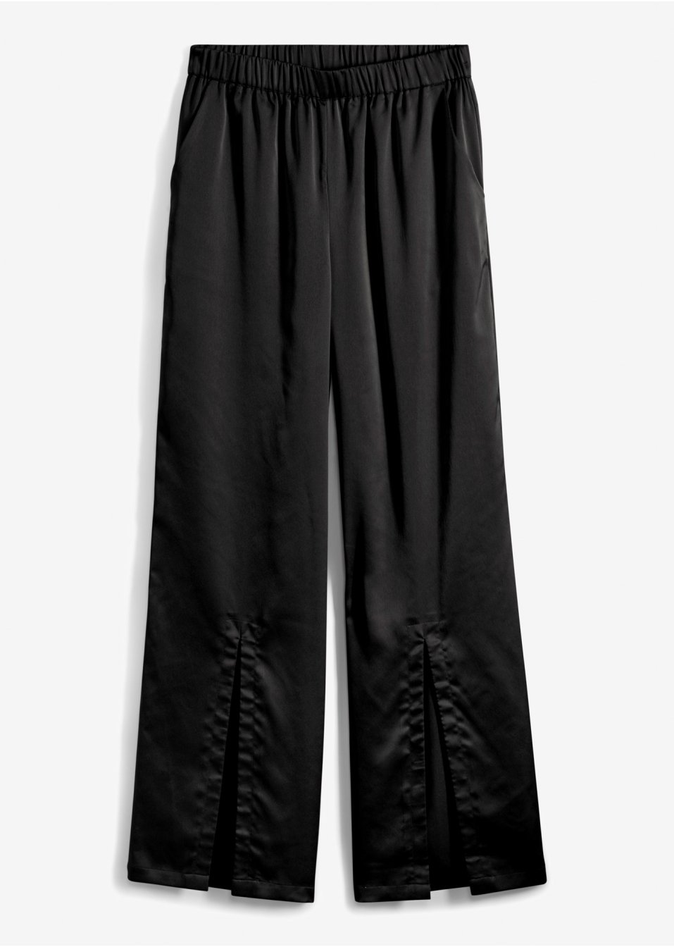 Pantalon en satin avec fentes