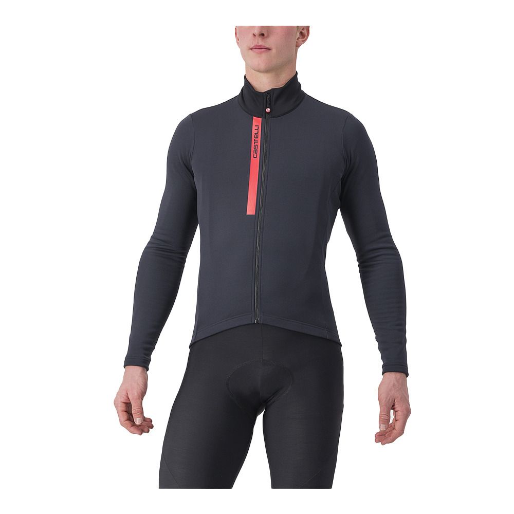 Castelli ENTRATA THERMAL - Maillot Homme light black/red