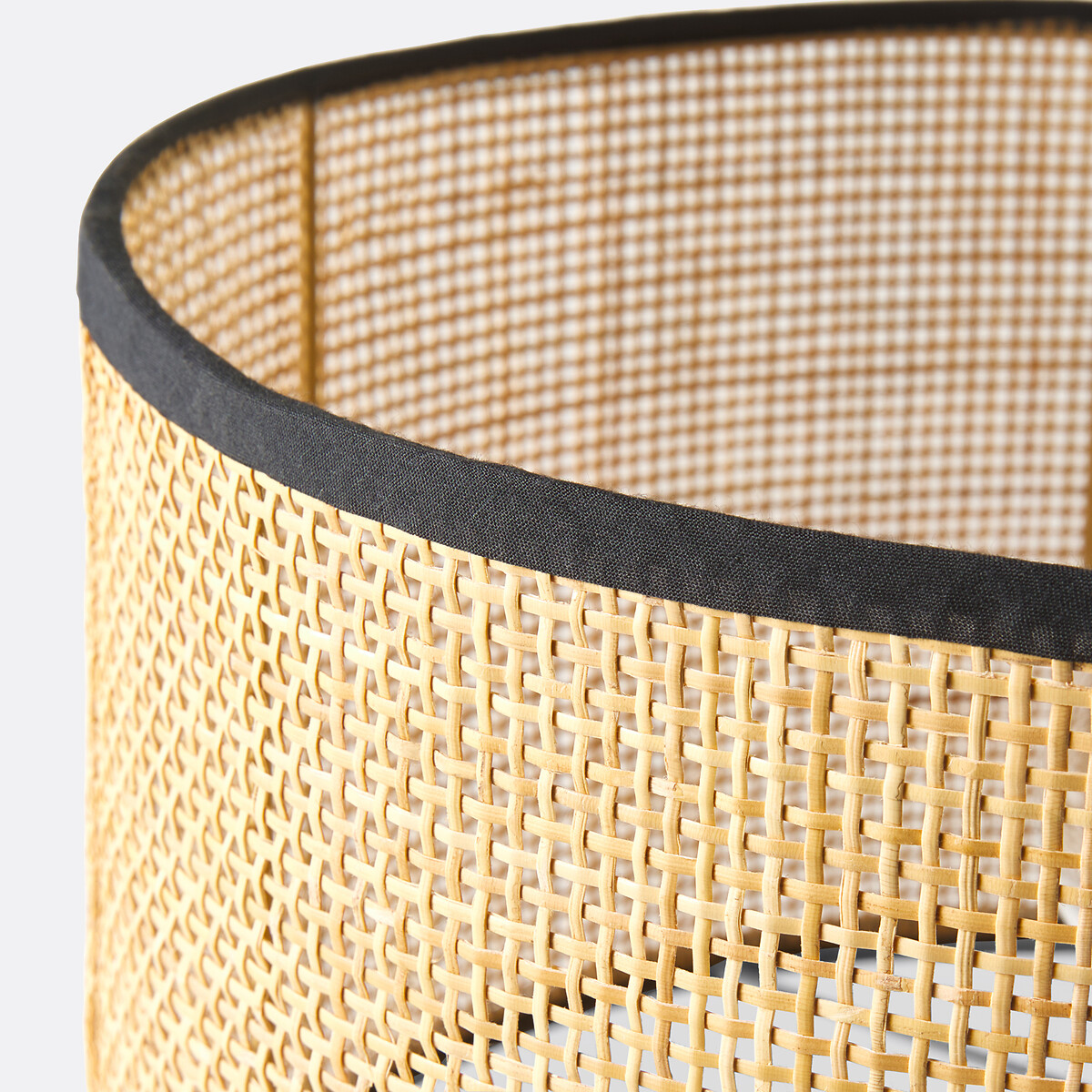 LA REDOUTE INTERIEURS<br>Candeeiro de mesa em metal e rotim, Cara