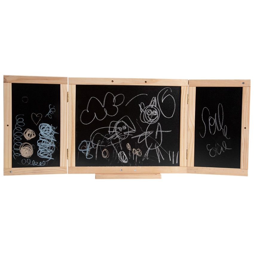 Tableau mural 2 battants - Noir et blanc - Ecru