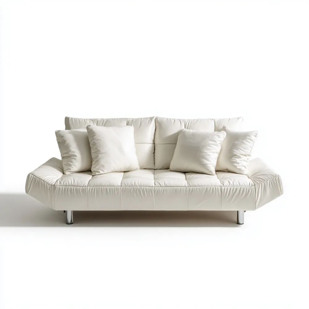 2-Sitzer-Sofa 180x85x80 cm Stoffbezug Cremeweiß Modernes Design