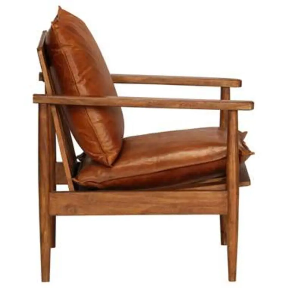 vidaXL - Fauteuil - Bruin - Leer