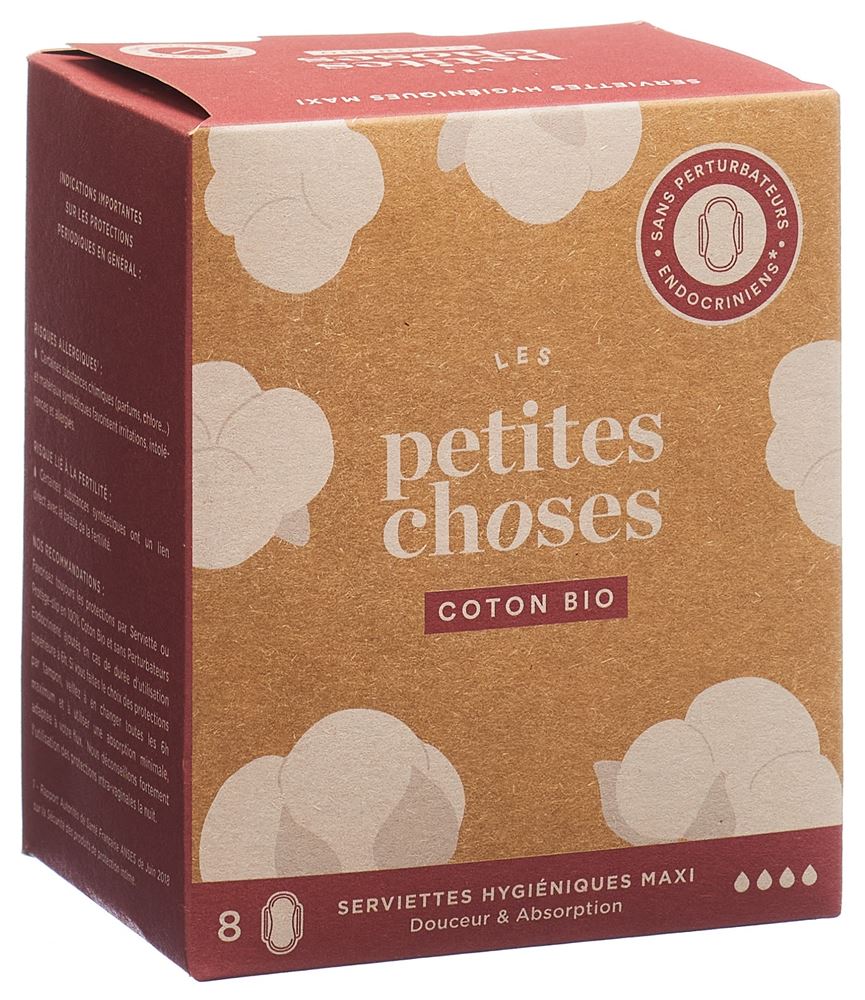 LES PETITES CHOSES Damenbinden Extra Long Coton Bio 8 Stk