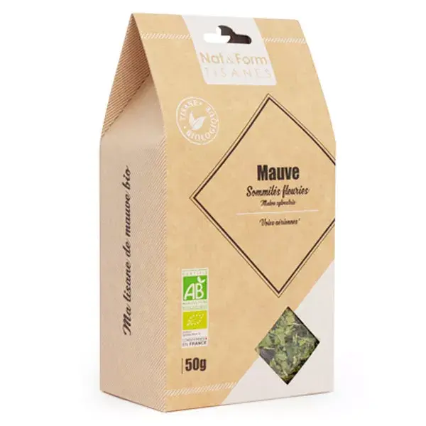 Chá de ervas de malva orgânica Nat & Form 50g