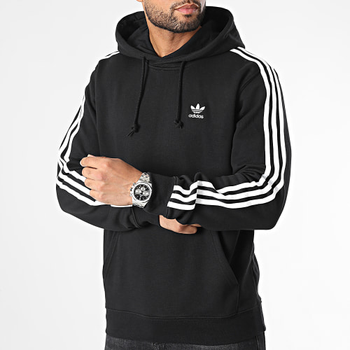 Sweat Capuche A Bandes 3 Stripes IM2088 Noir
