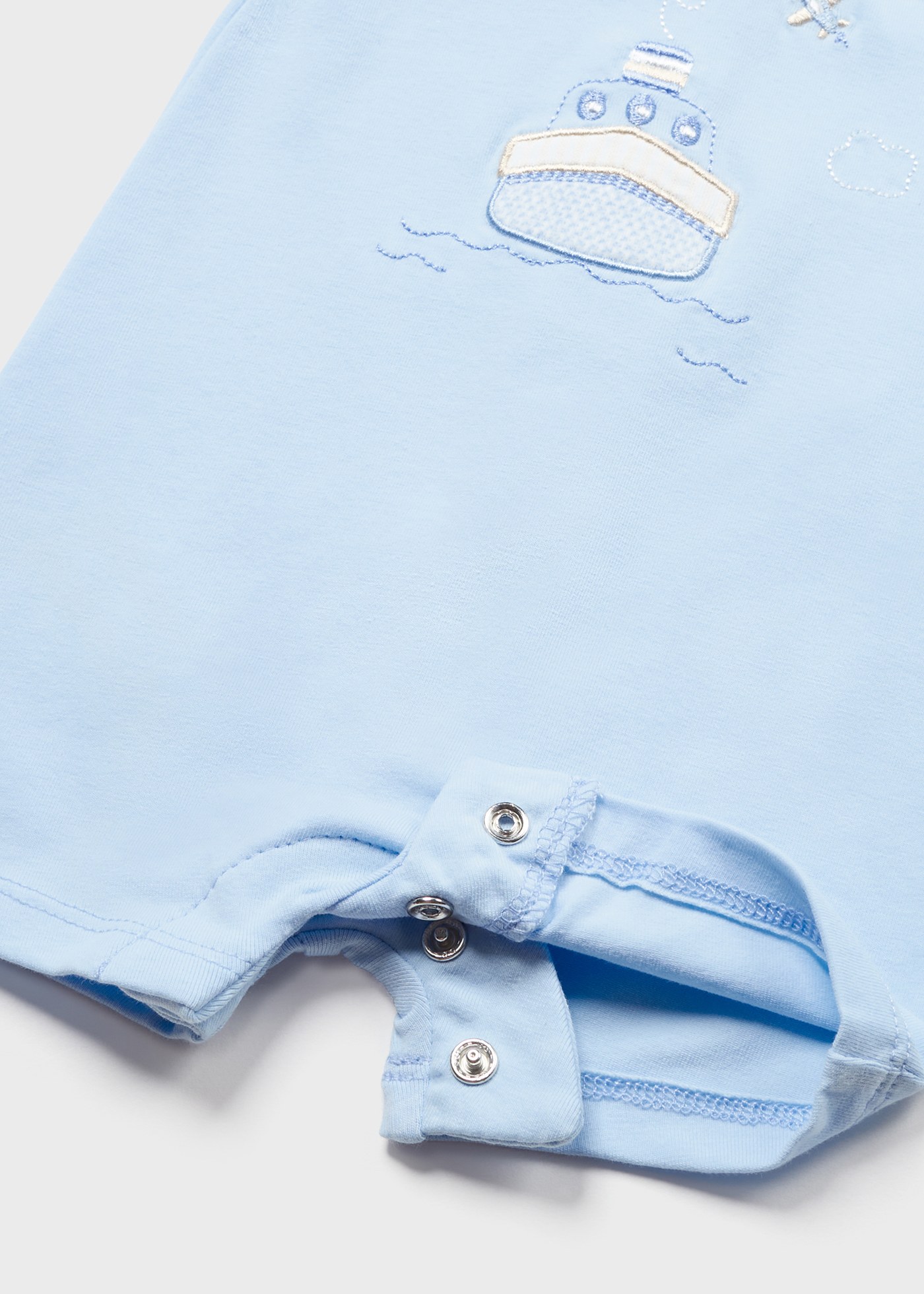 Pijama para recém-nascido com estampa de algodão sustentável
