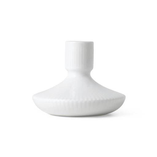 Royal Copenhagen Hvid Riflet Lysestage