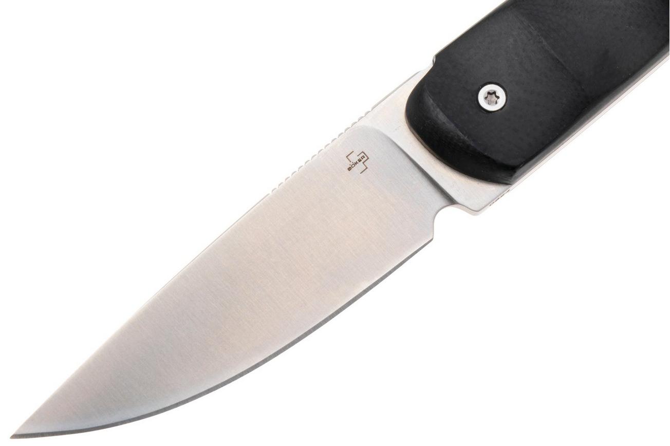Böker Plus Pollywog 02BP0005 Satin Nitro-V, Black G10, nekmes
