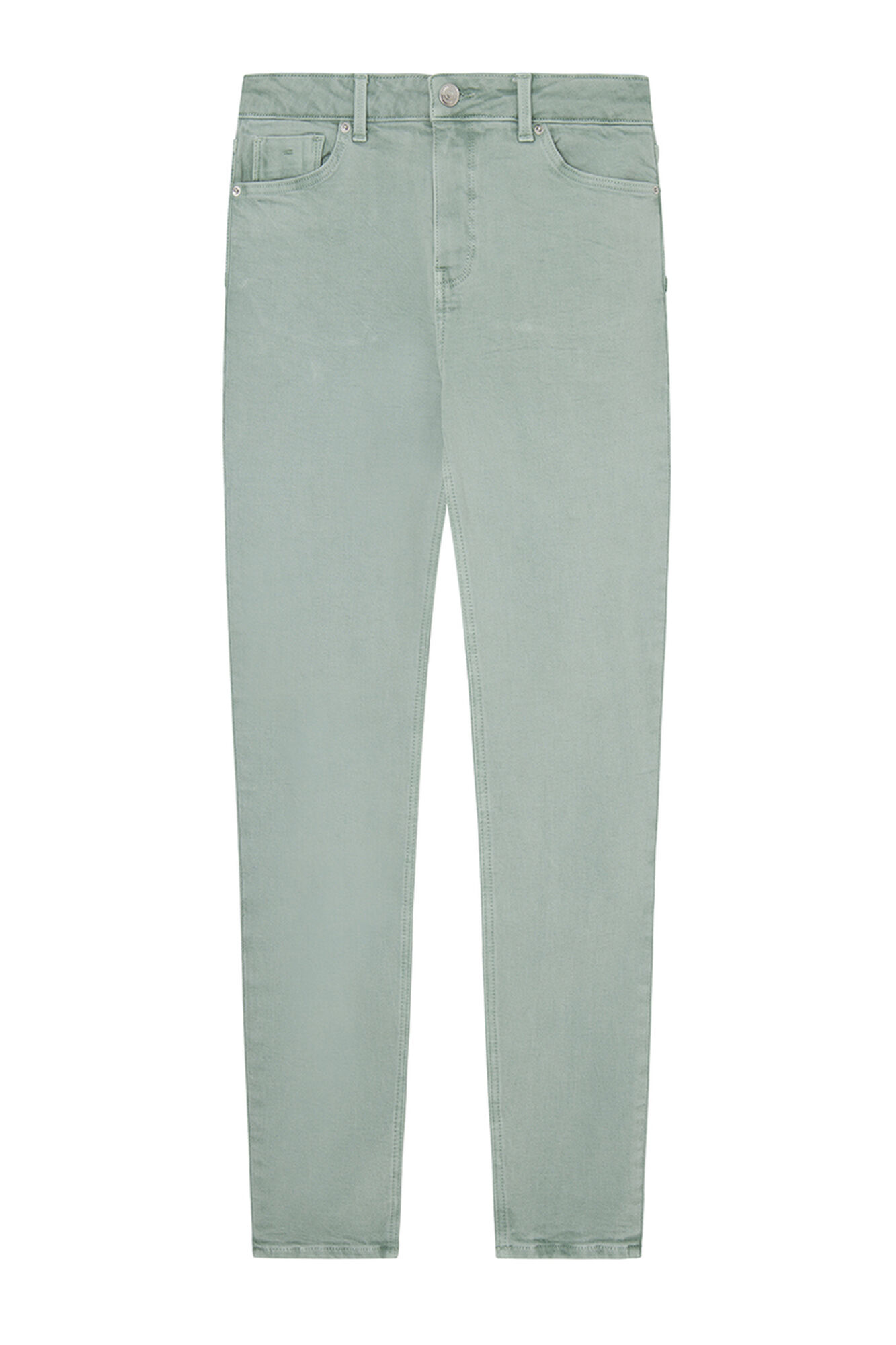 Calça jeans cropped slim, lavagem sustentável