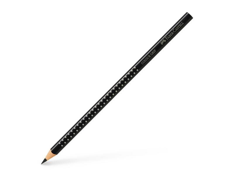 Faber-Castell Farbstifte Colour Grip Schwarz Buntstift mit ergonomischer Dreikantform