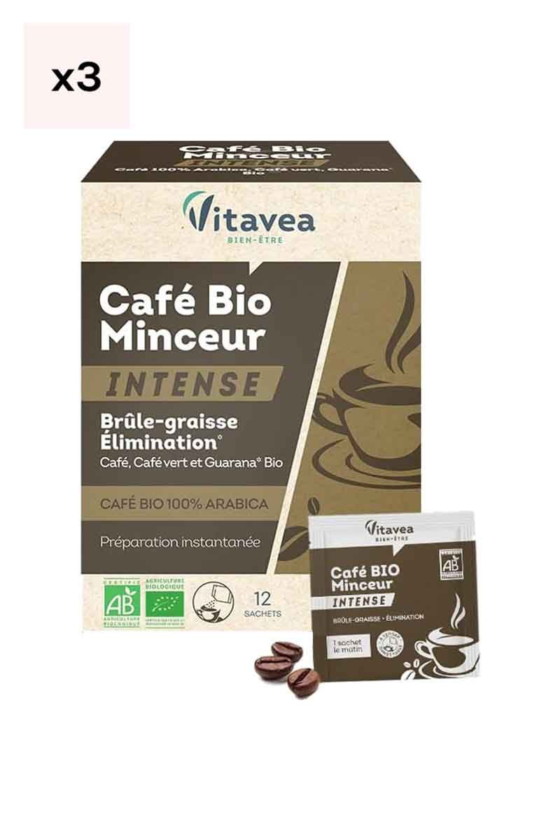 Café minceur bio - Guarana & café vert - 3 x 12 sachets