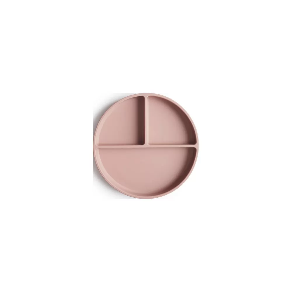 Mushie Silikone Tallerken Rumdelt Blush - 1 stk.