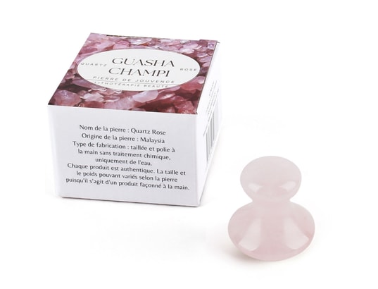 SUN&SIA - 1 champi guasha en quartz rose
