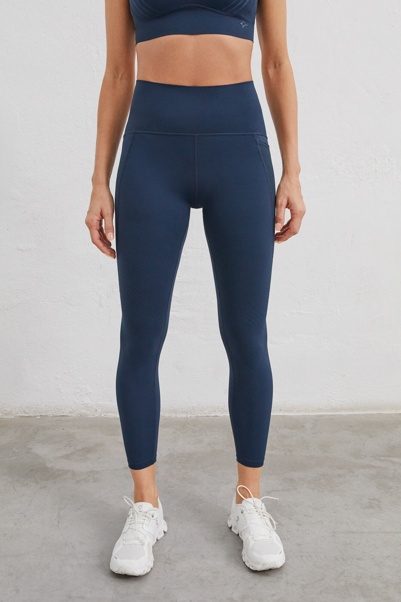 Leggings largos azul marinho Power Sculpt - azul