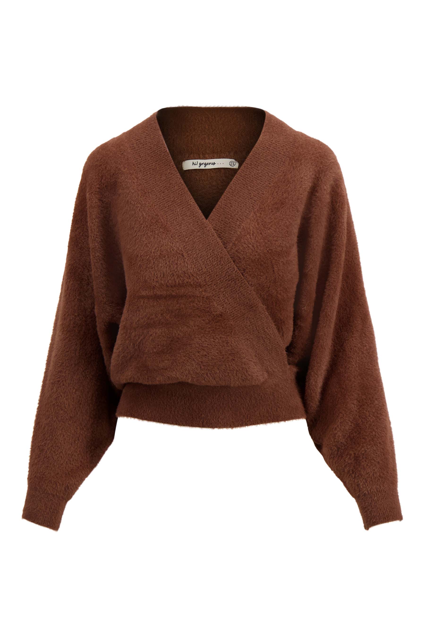 wikkel trui in fluffy garen