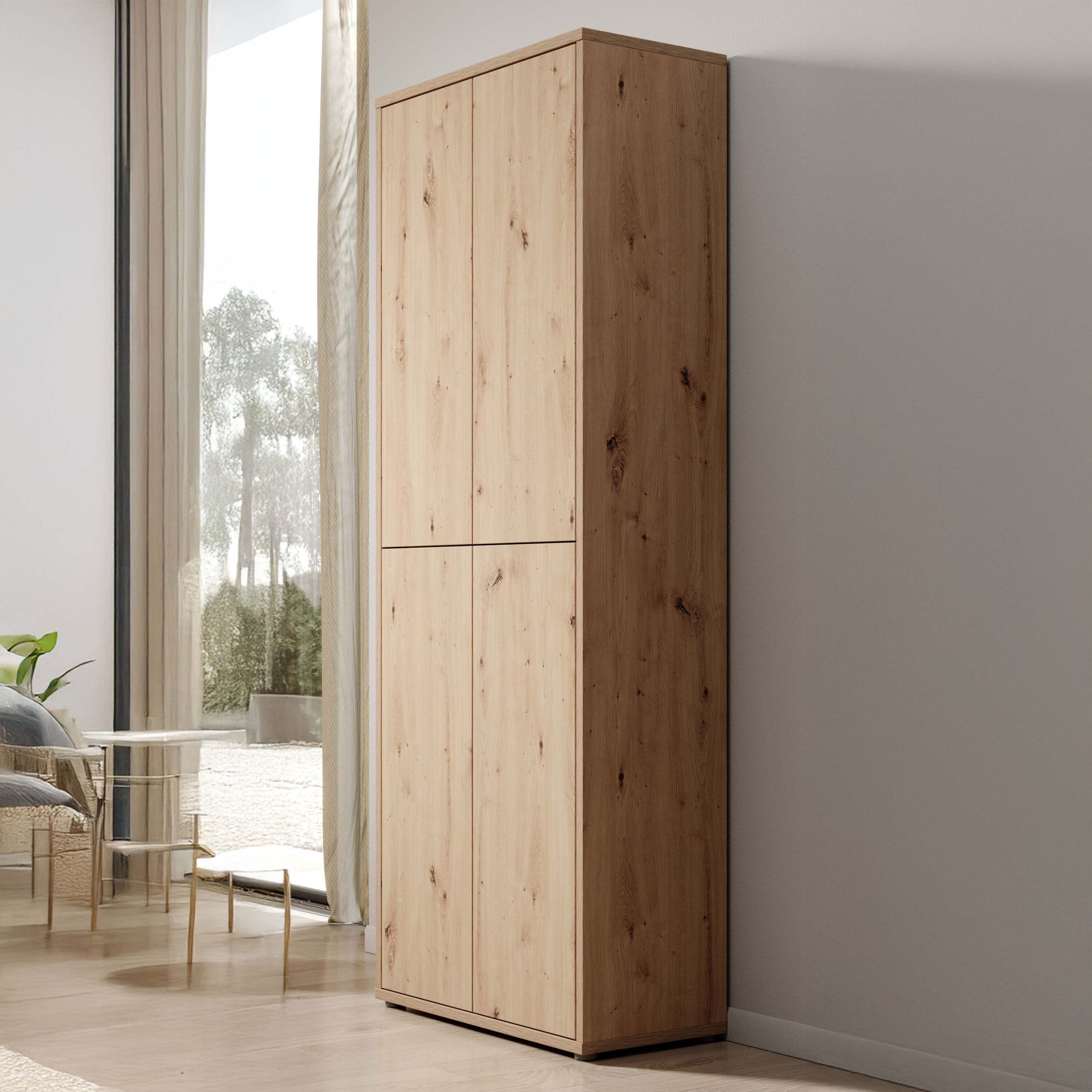 Meubella - Schoenenkast Amber - Eiken - 75 cm