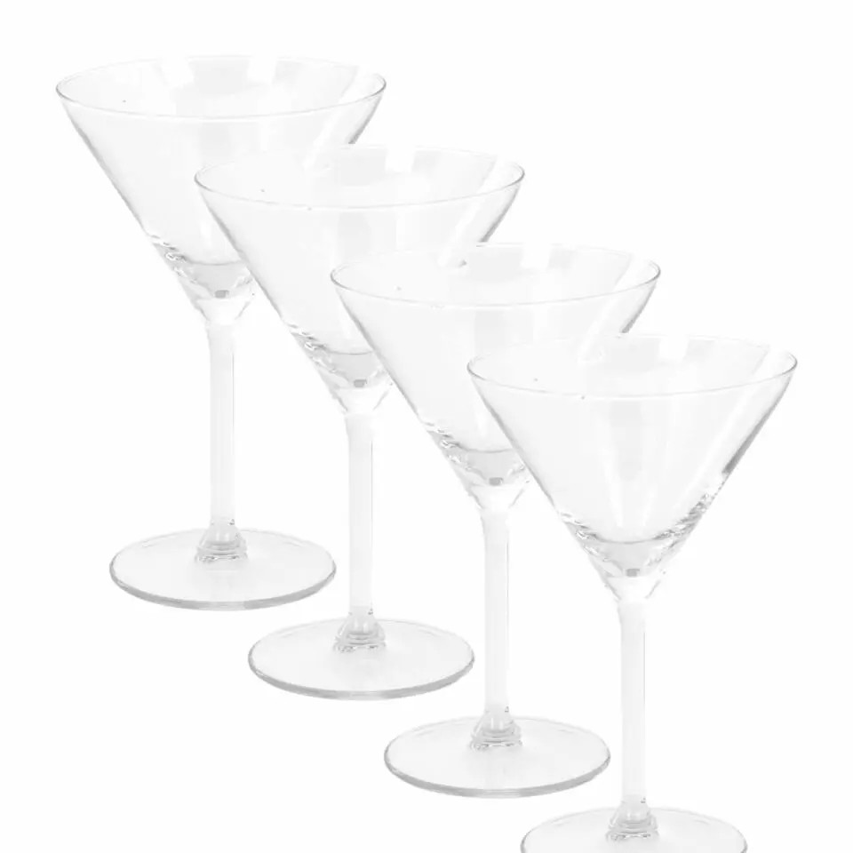 Excellent Houseware Martini glazen - 4x stuks -260 ml