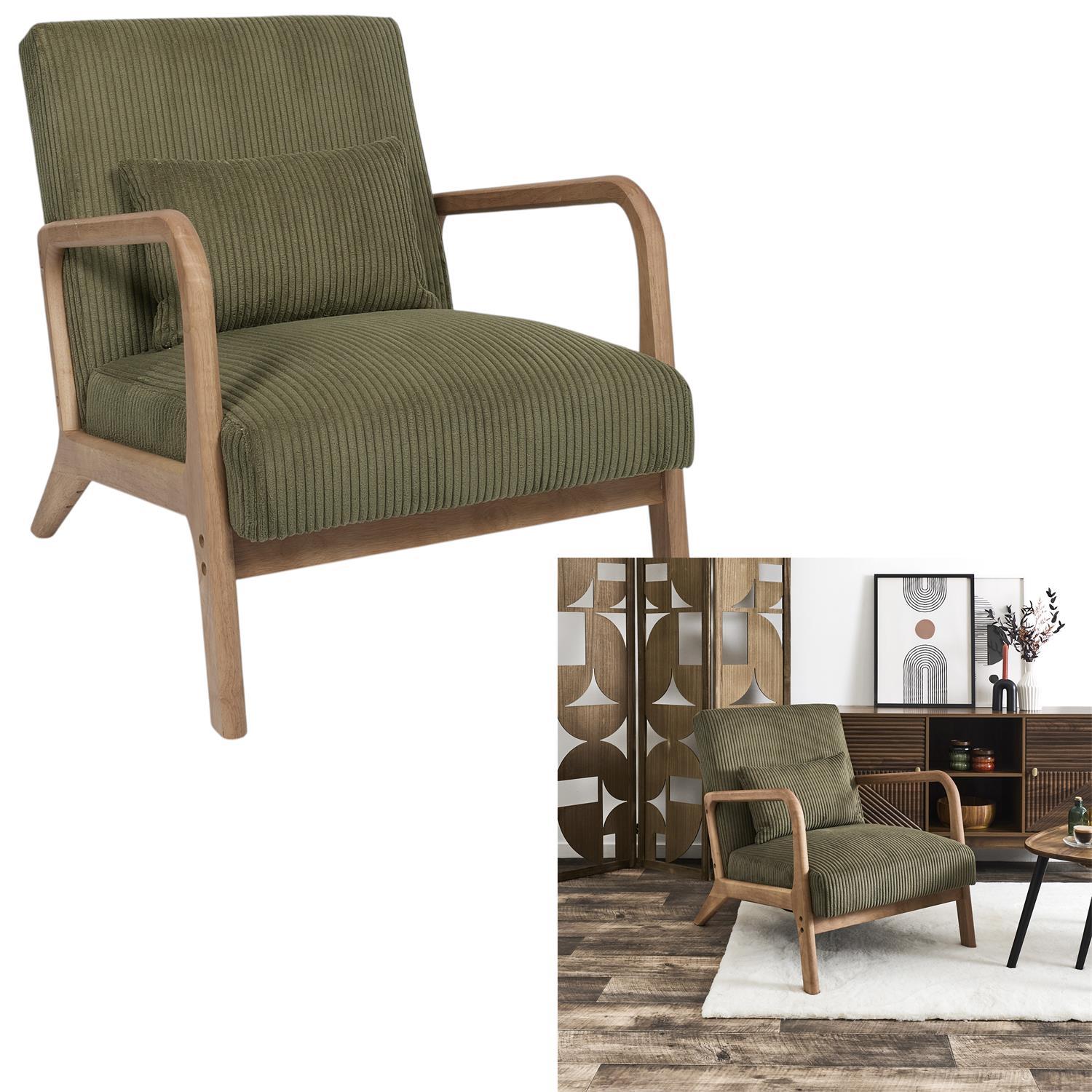 SCOTT FAUTEUIL SALON COTELE VERT