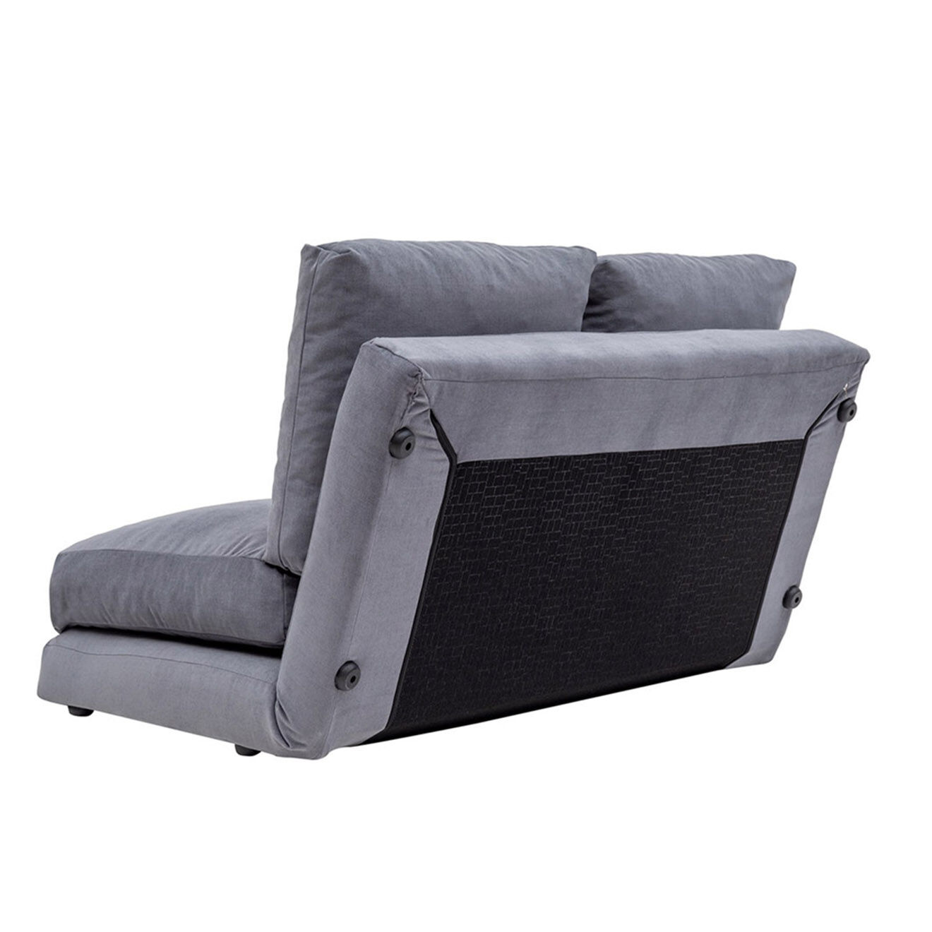 Homitis Banquette Convertible 2 places Taida grise - 120x68x26 cm