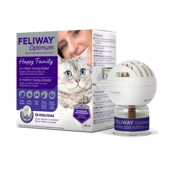 Feliway Optimum Happy Family Difusor   Recarga 48ml