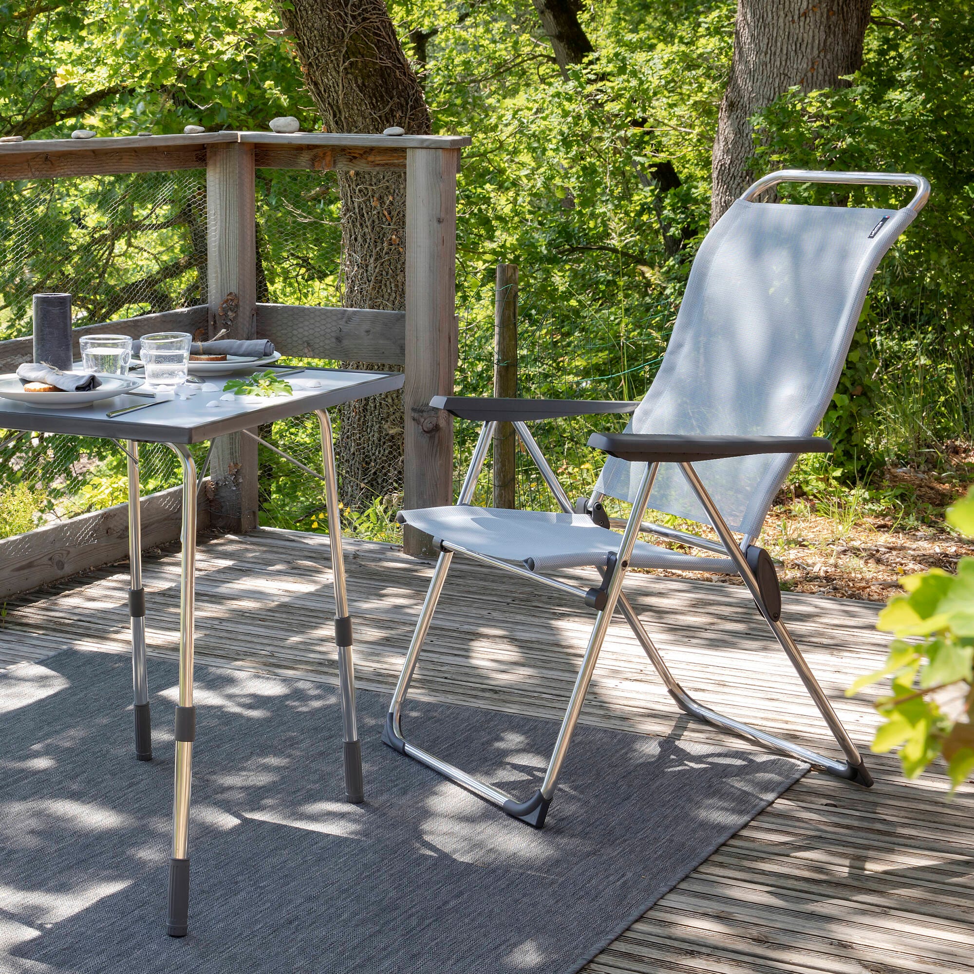 Mehrpositions-Campingsessel Alu Cham Batyline® Iso Blau Ciel