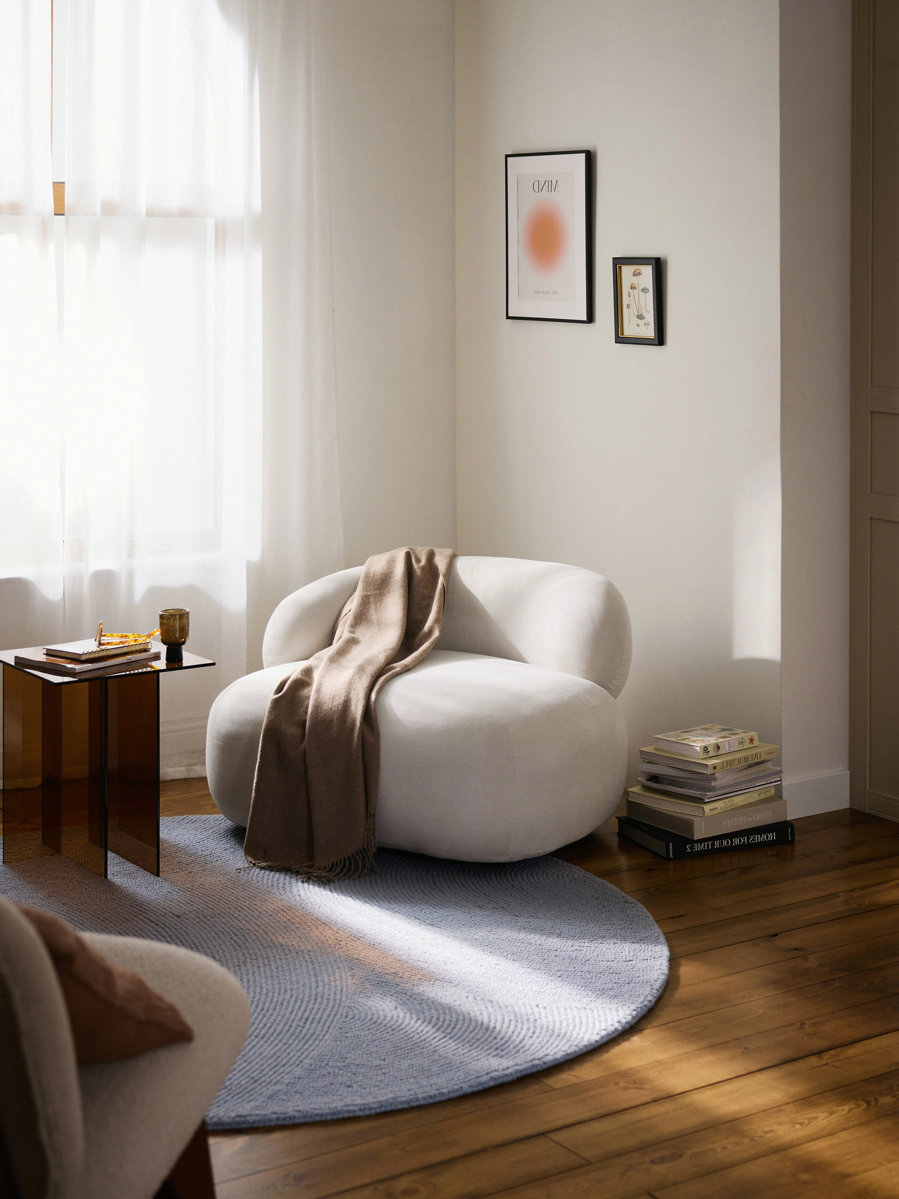 Niervormige loungefauteuil Alba