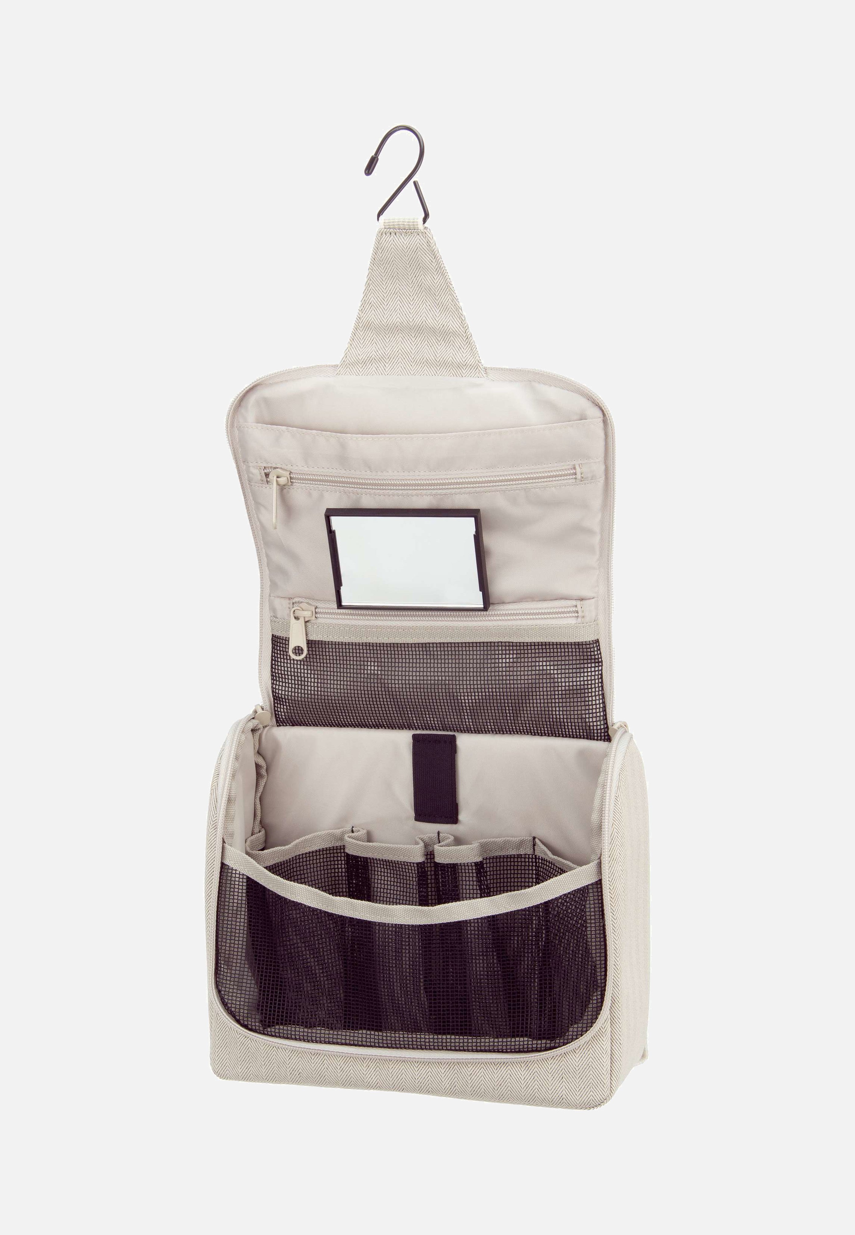 toiletbag L Herringbone Sand - Kulturbeutel
