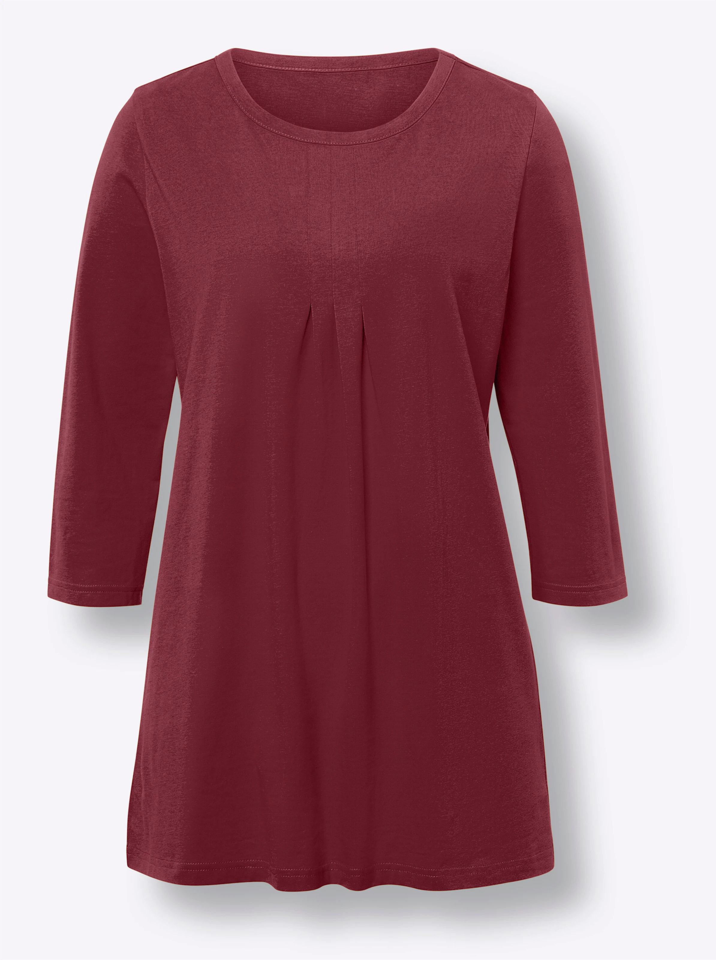 Longshirt in dunkelrot