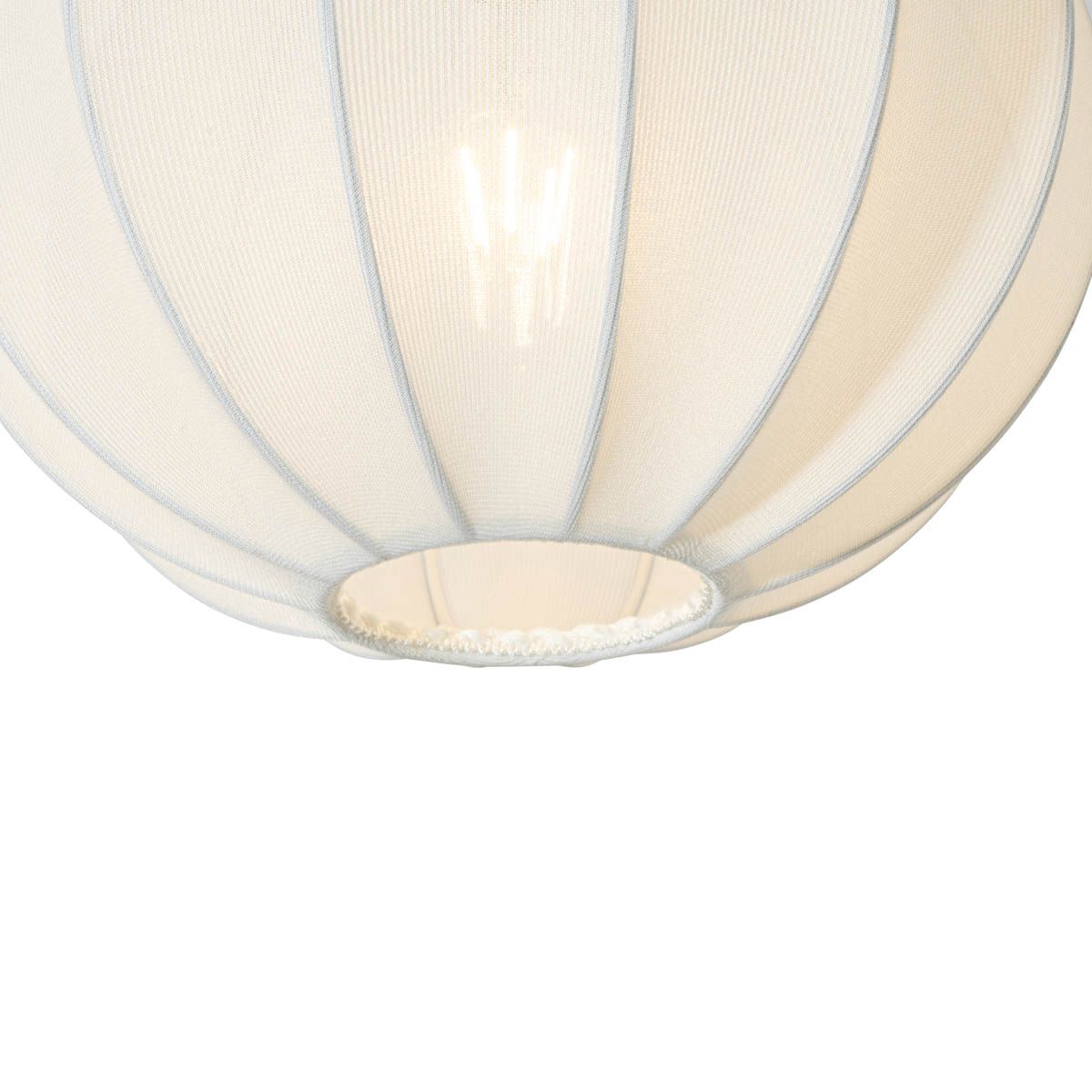 Japandi hanglamp wit zijden 30cm 3-lichts - Plu