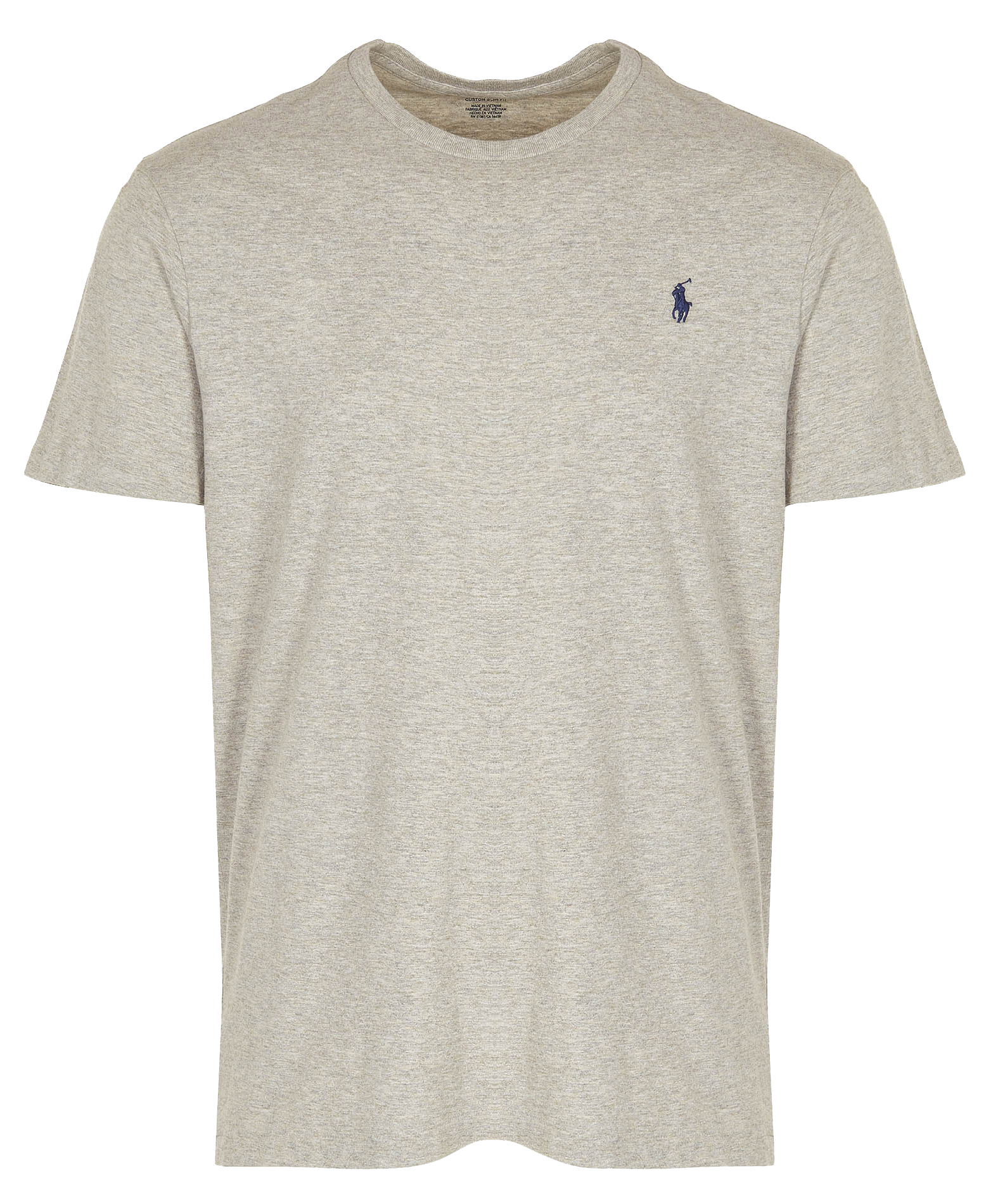 Tee-shirt col rond slim-fit en coton | Beige
