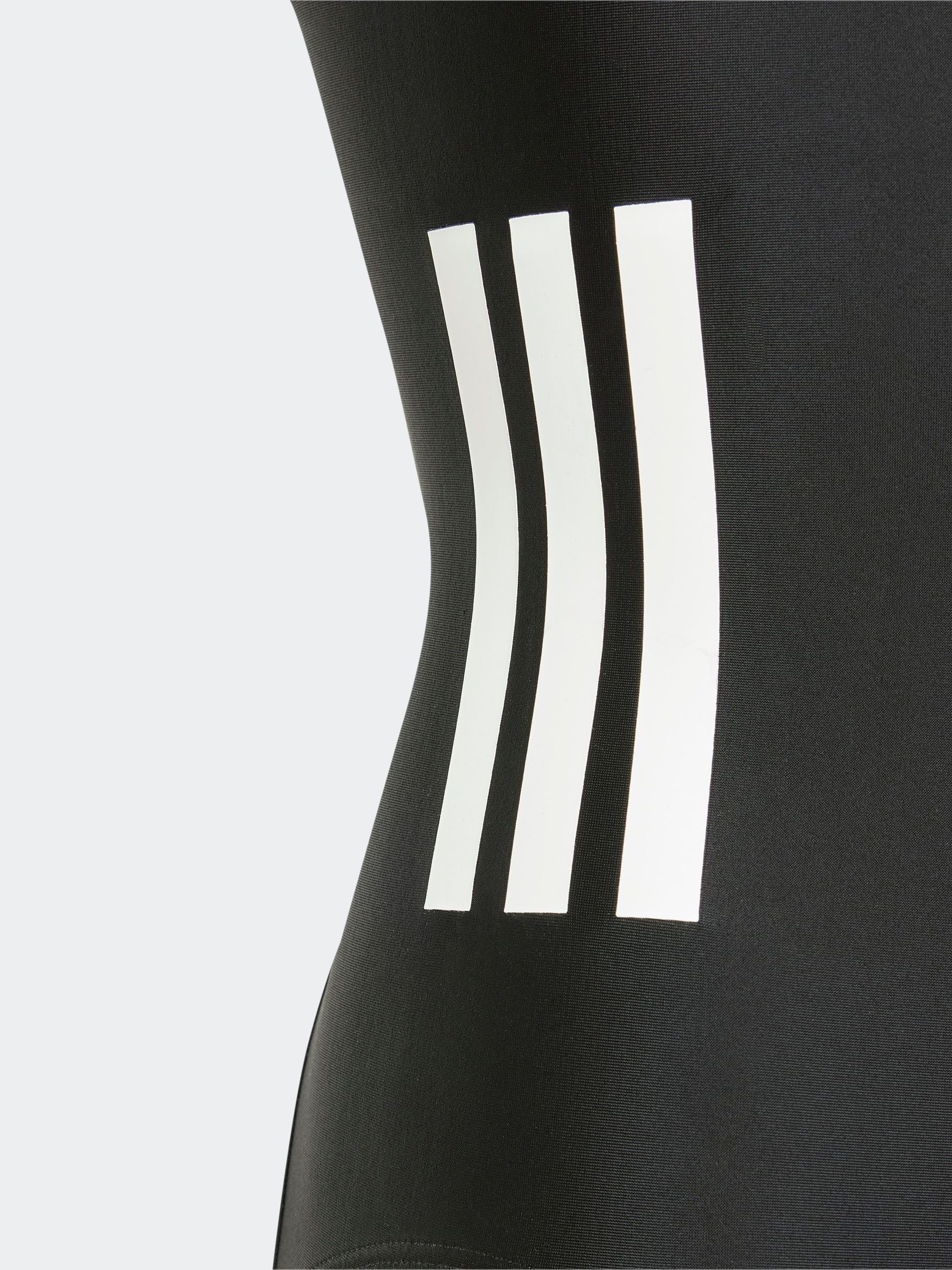 Zwart - adidas 3-Stripes C-Back Kids Swimsuit