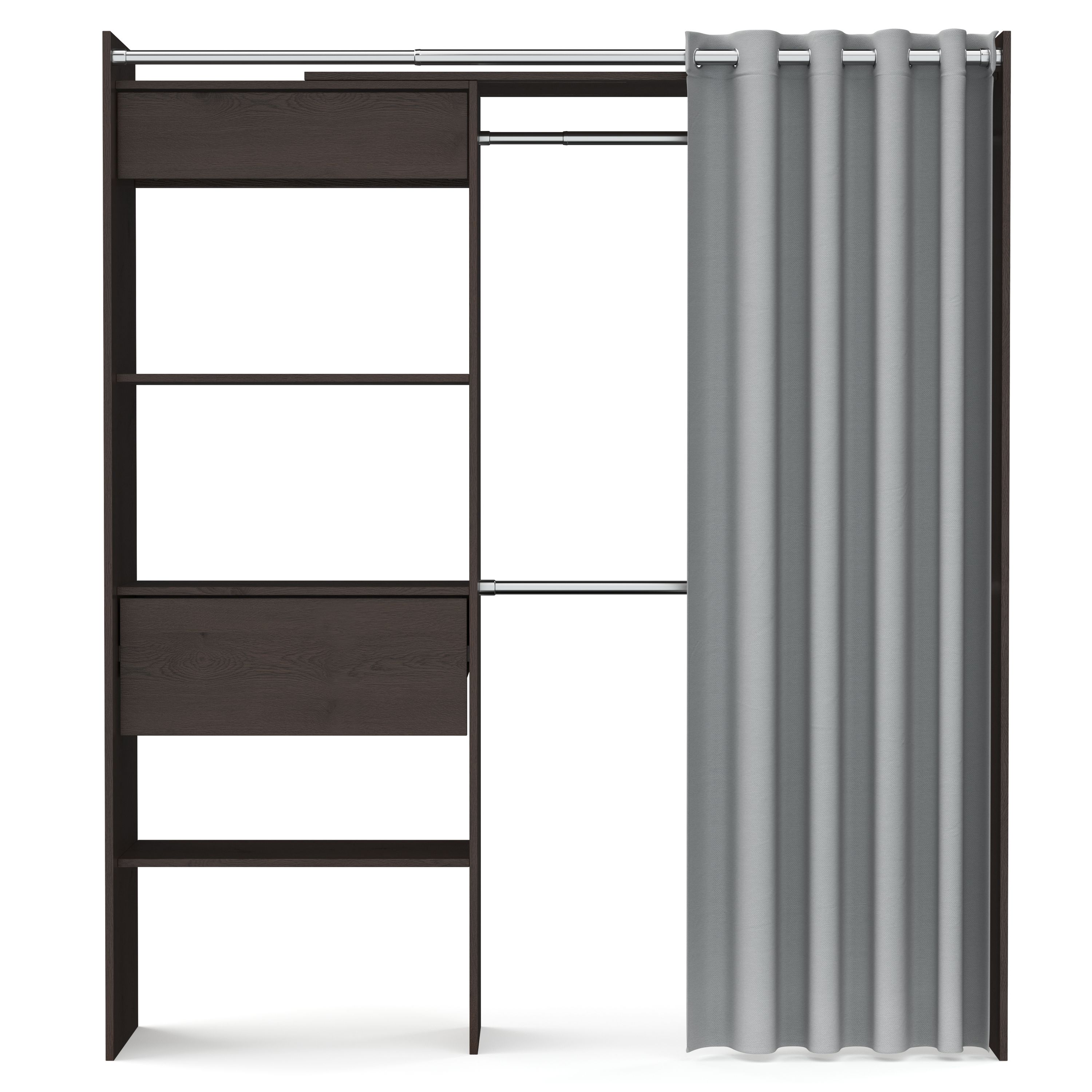 Garderobe Kleiderschrank GUEST 167 x 177 cm braun