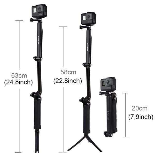 3-vejs Selfie Stick GoPro HERO