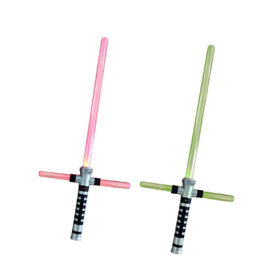 (70cm) Laser Schwert Spielzeug LED Lichtschwert mit Farb- und Soundeffekten inkl. Batterien (4408) - Assortiert