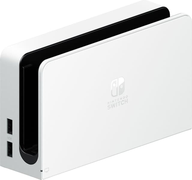 Nintendo Switch OLED spillekonsol med hvide Joy-Con controllere