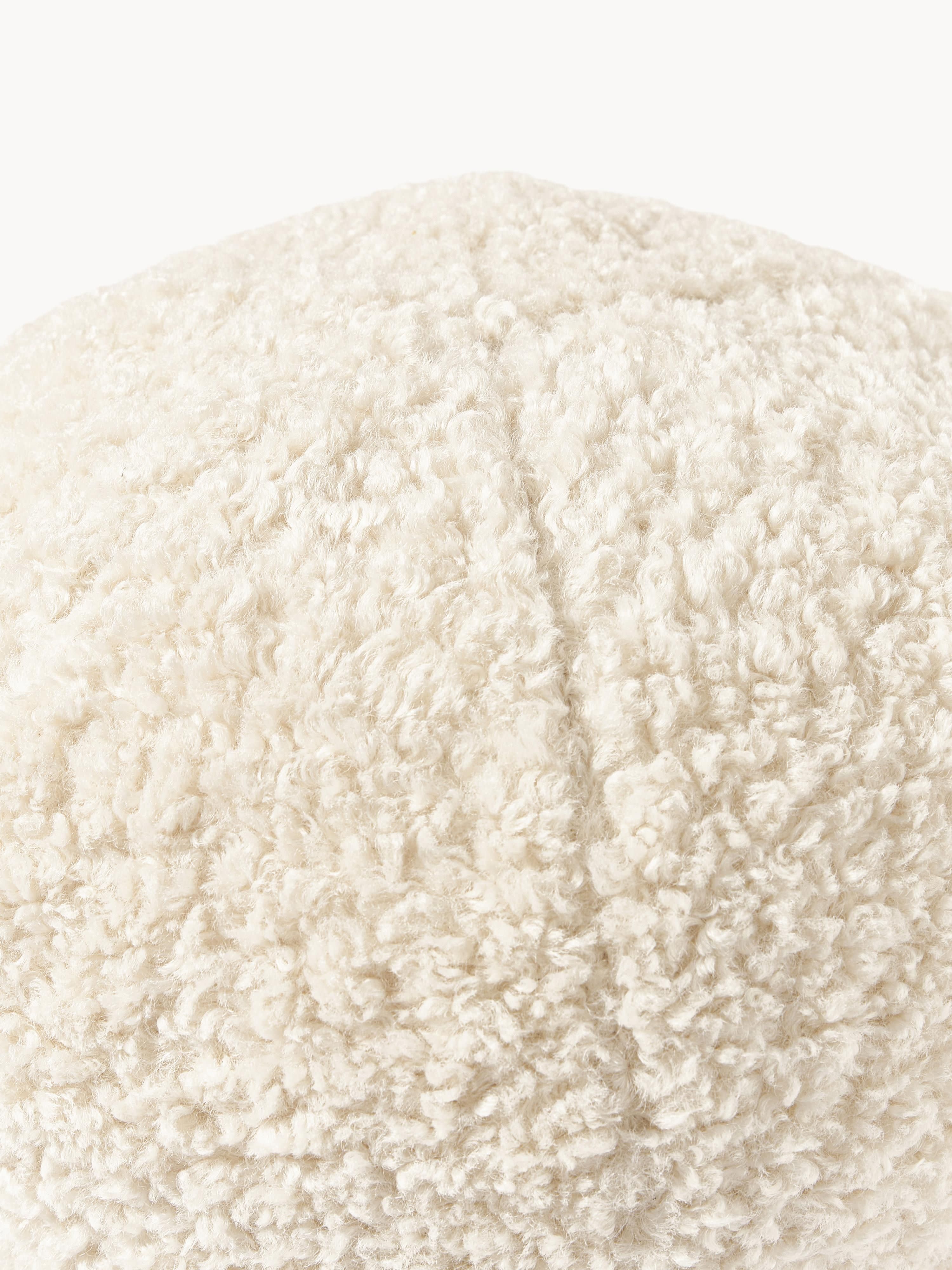 Rond decoratief teddy kussen Dotty