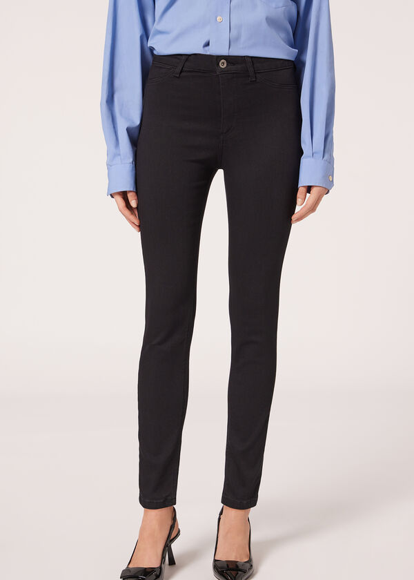 Calça jeans skinny térmica de toque suave