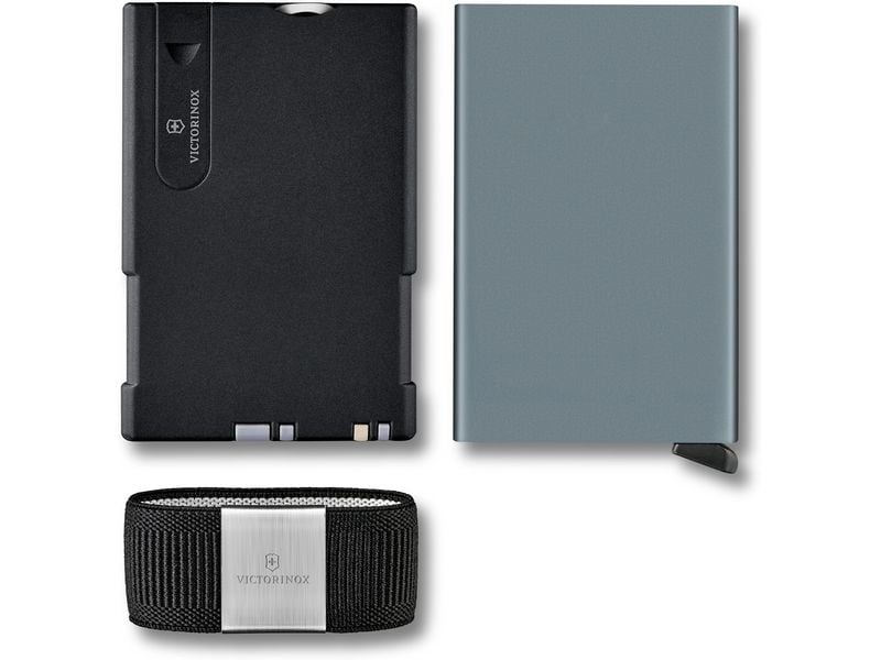 Victorinox Portemonnaie Smart Card Sharp Gray Geldbörse mit Kartenschutzhülle und Moneyband