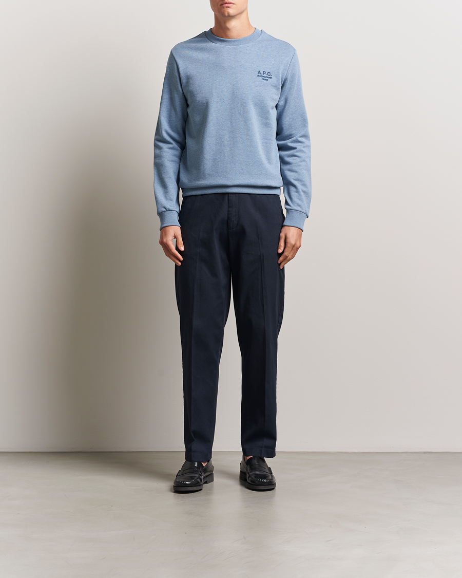 A.P.C. Rue Madame Sweatshirt Blue Melange/Navy
