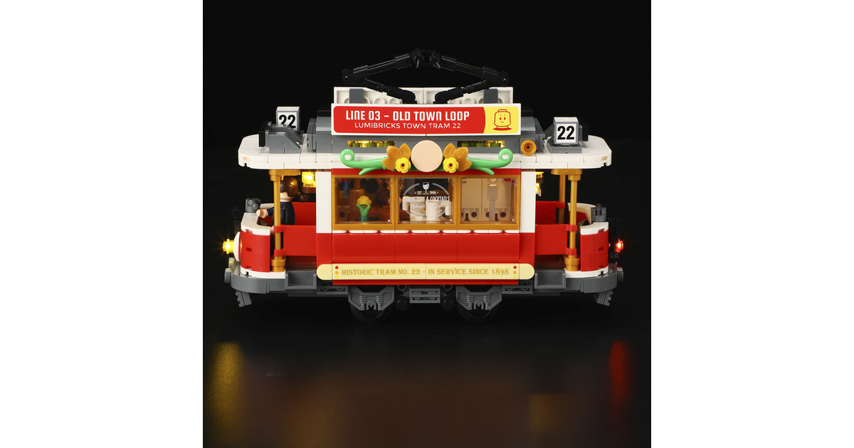 LumibricksTown Life - Heritage Tram and Station Constructiespeelgoed  (L9084)