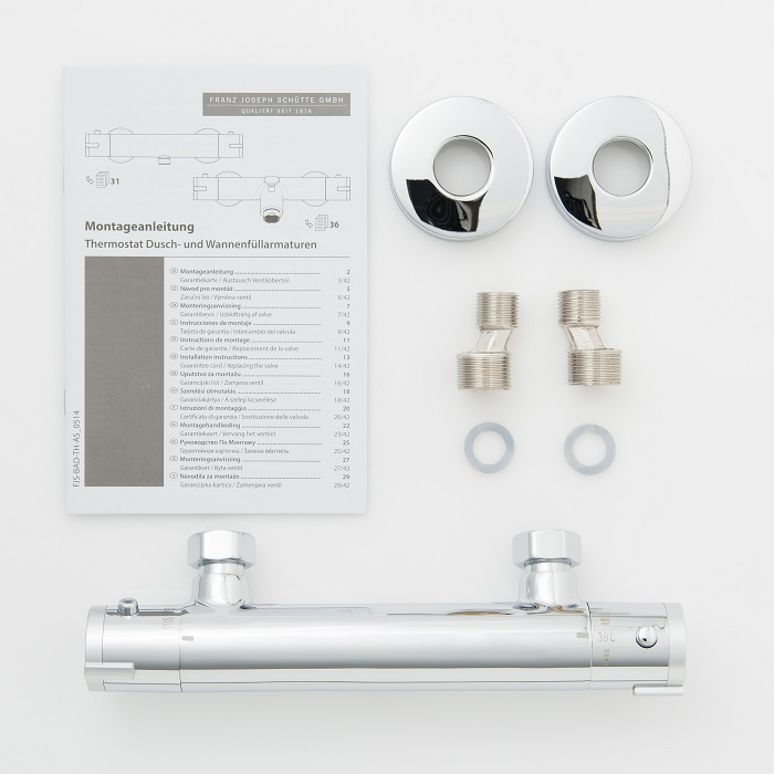 Schutte LONDON thermostatische mengkraan douche, chroom