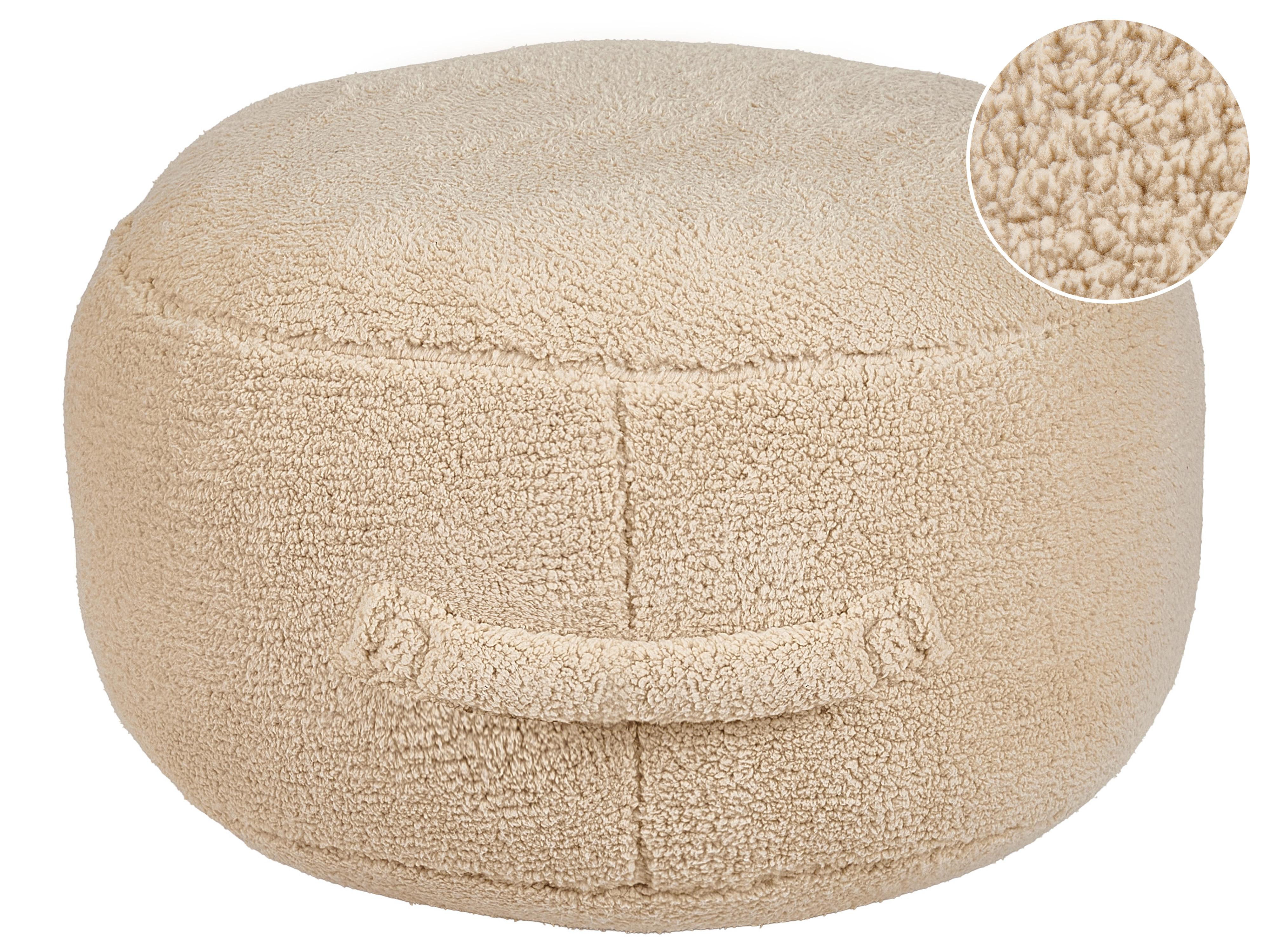 Poef ADLANA Bouclé Beige