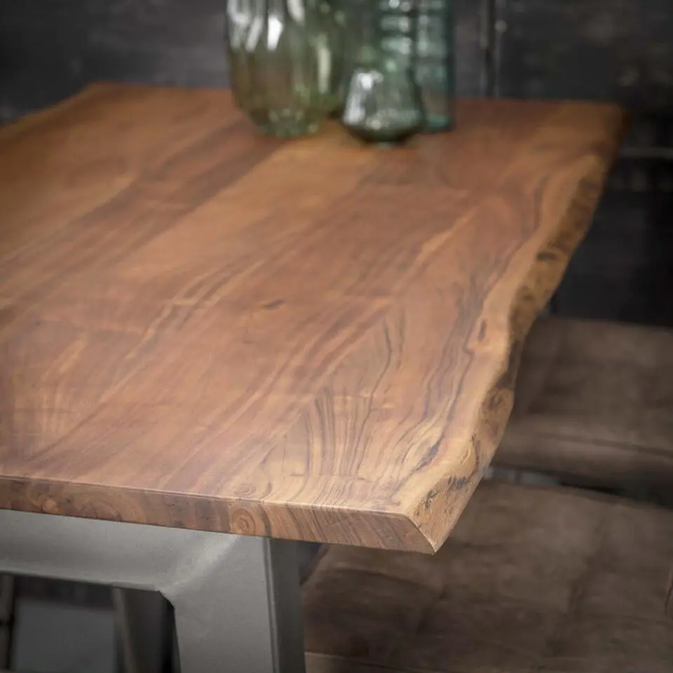Bartafel Acaciahout - 147cm - Rechthoekig - Tafel Edge