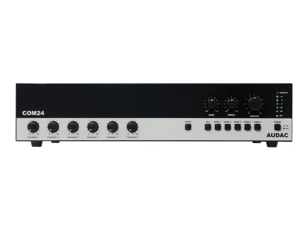 Audac COM24 - Mixer forstærker - forstærket - 6 kanaler - 240 Watt - rackversion