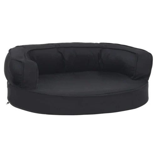 sofá para cães Vidaxl em linho preto acolchoado